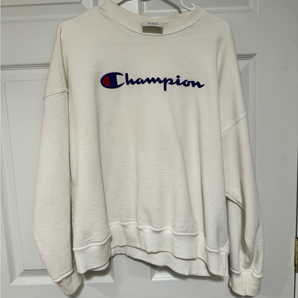 White Champion Crew neck Sweater - Picture 1 of 1